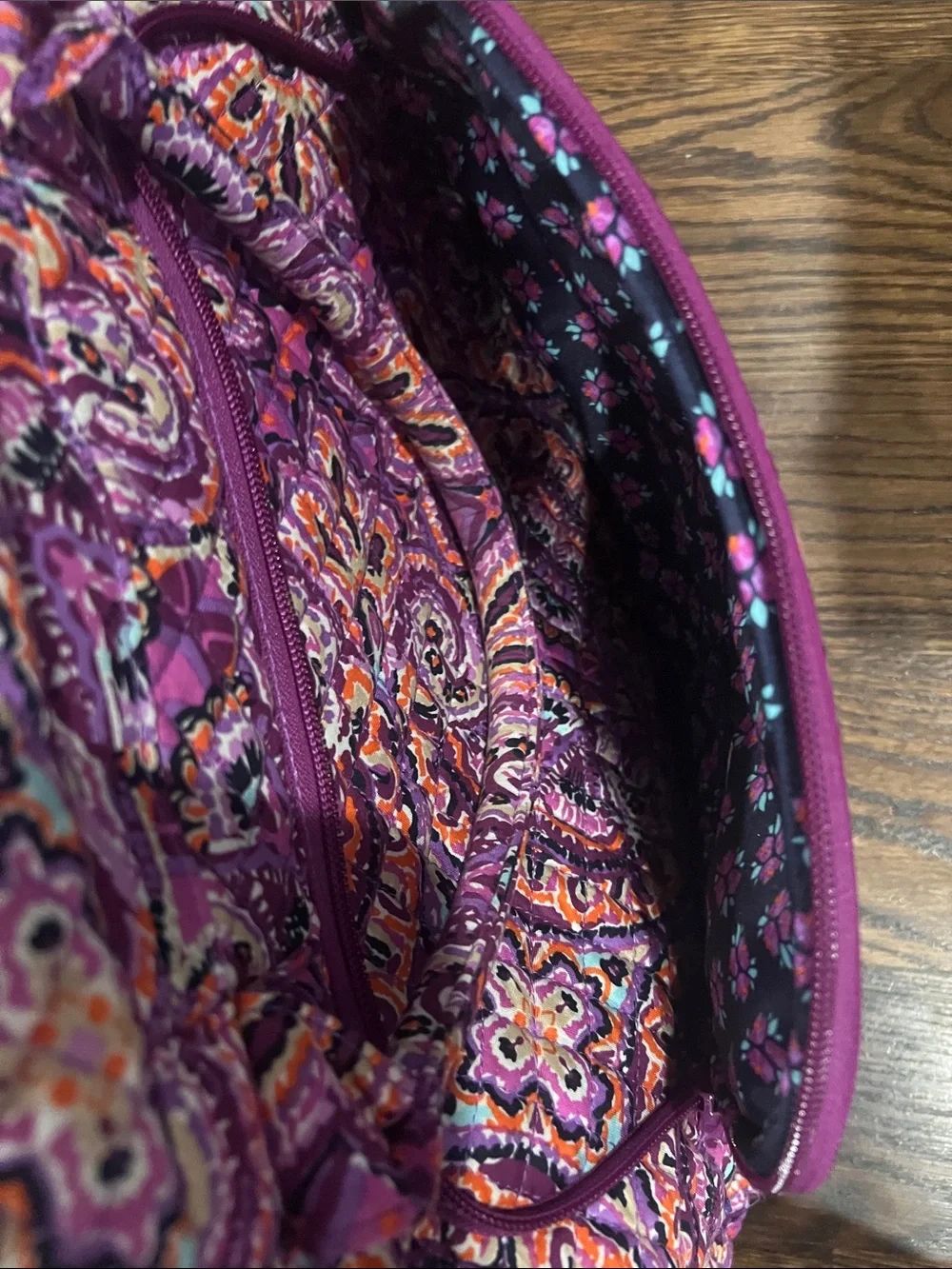 Vera Bradley Purple Quilted Paisley Shoulder Bag